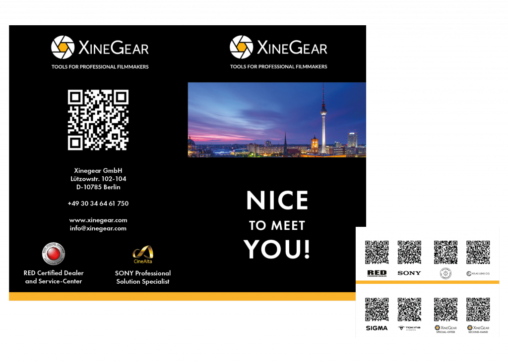 Nice to meet you - Visitenkarte mit QR-Codes.